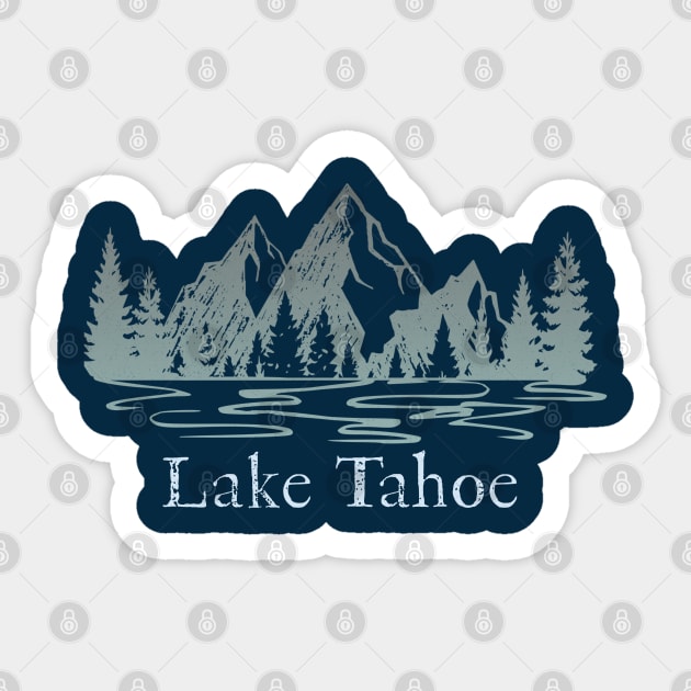 Lake Tahoe Ski Mountain Resorts Family Vacation Souvenir Sticker by Pine Hill Goods